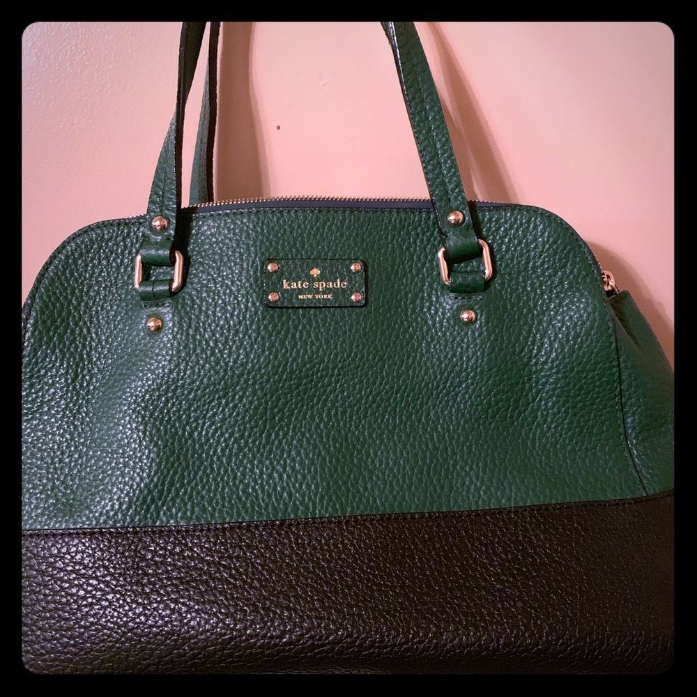 Kate Spade Green and Black Shoulder Bag